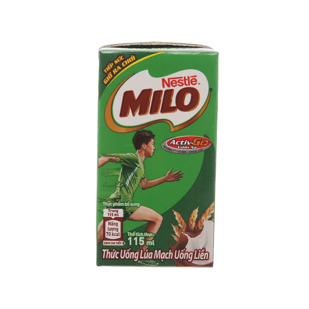 Sữa lúa mạch Nestle Milo lốc 4 hộp 115ml