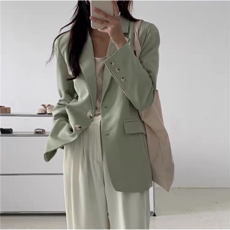 (Hàng có sẵn) Áo Blazer phong cách trẻ trung (phom thoải mái, có ảnh chụp thật) | BigBuy360 - bigbuy360.vn