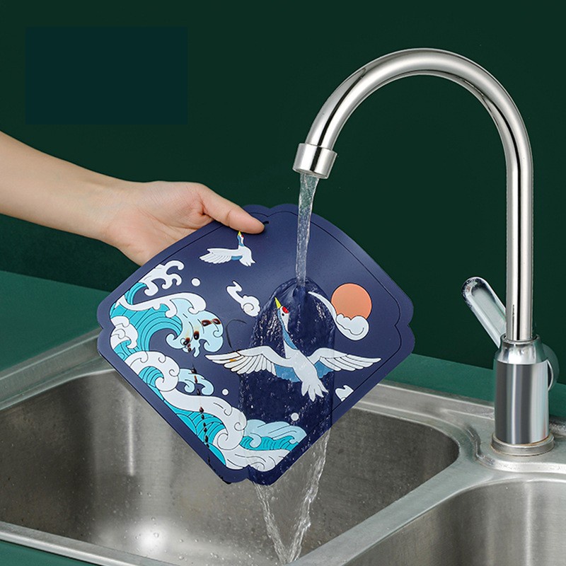 Miếng lót nồi cách nhiệt bảo vệ mặt kính, chống trượt, chịu nhiệt cao 130°C, hoạ tiết Nhật Bản