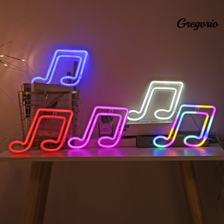 Đèn neon hình nốt nhạc gắn tường trang trí