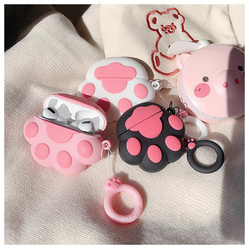 Airpods Pro Case - Ốp bảo vệ dành cho Airpods Pro Hình Tay Mèo