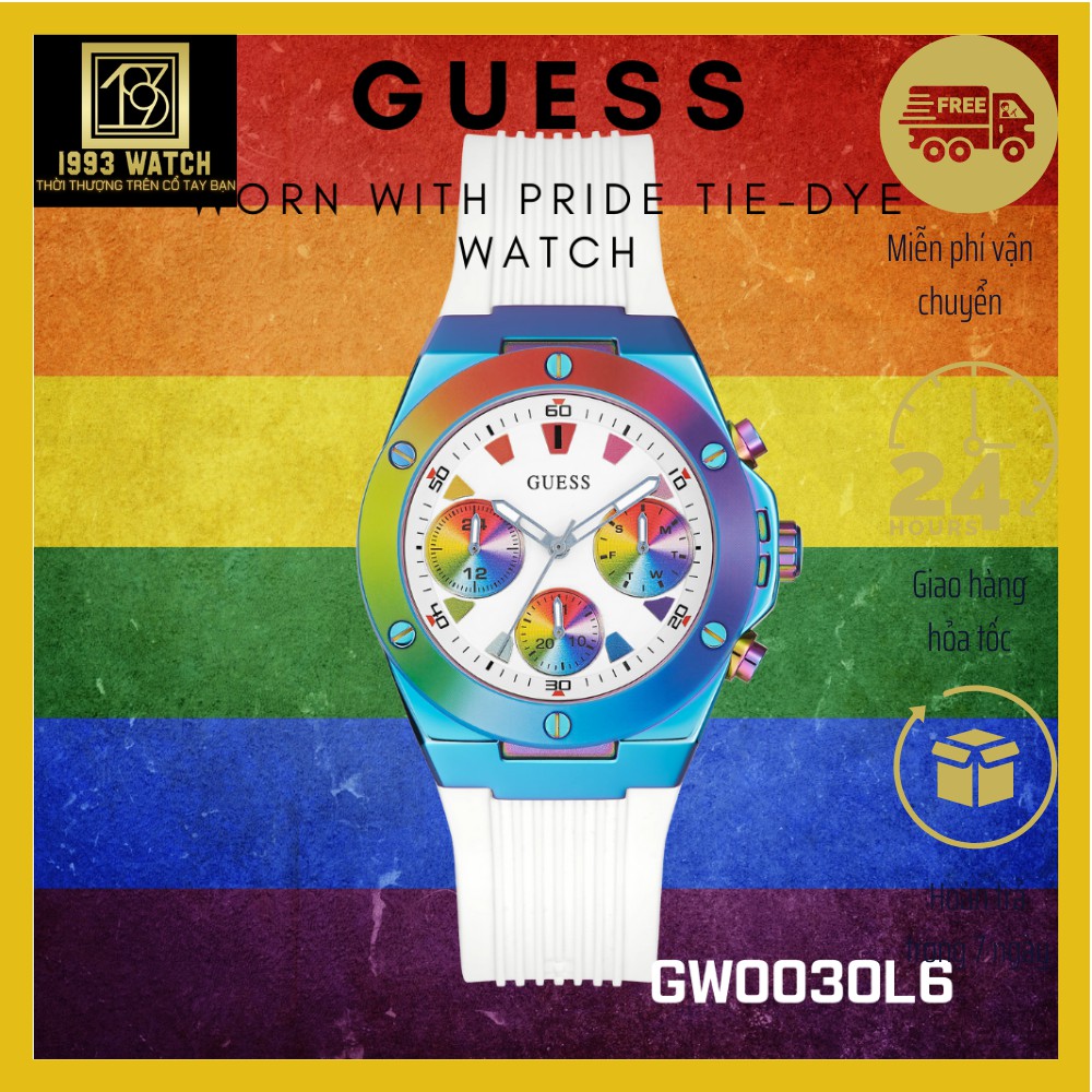 Đồng Hồ Unisex Nữ Guess Dòng Athena GW0030L3 GW0030L6 , Dây Cao Su , Size 40mm