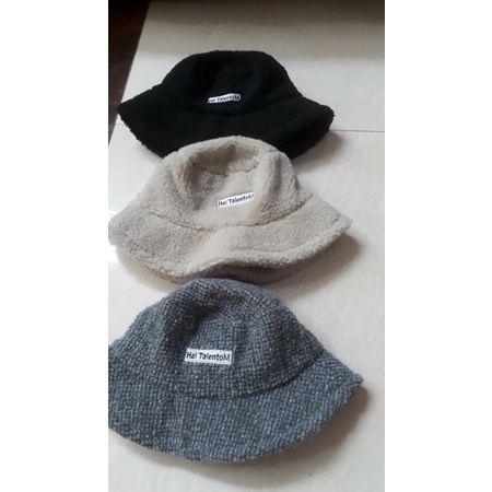 Nón bucket nữ lông cừu phong cách Ullzang Hàn trẻ trung phong cách.