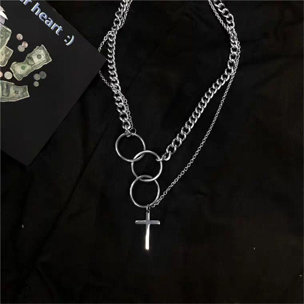 Vòng cổ Chuỗi Xích Mặt Thánh Giá Phong Cách Gothic Punk Cho Nam Và Nữ