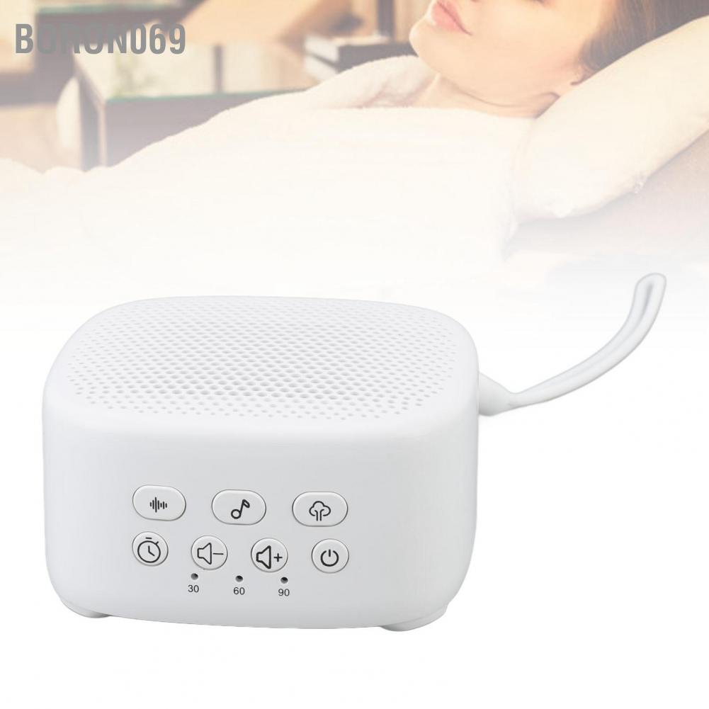 Boron069 Máy tạo âm thanh khi ngủ điều chỉnh thời gian thông minh Âm lượng có thể USB Sạc máy tiếng ồn trắng cho Văn phòng tại nhà Du lịch