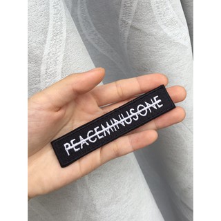 Patch / sticker thêu có keo để ủi hình chữ peaceminusone logo của GD / G-dragon