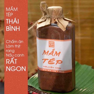 Mắm Tép Chua Đỏ Nguyên Con Quê Nhà ủ 6 Tháng Đỏ Tươi - Chai 750g