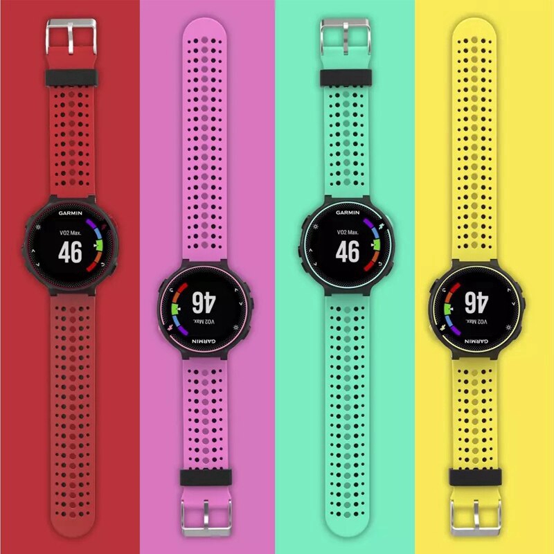 Dây Đeo Thay Thế Chất Liệu Silicon Màu Trơn Cho Garmin Forerunner 235