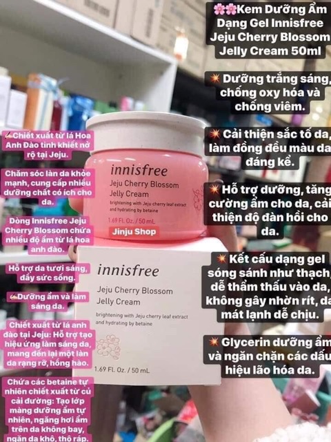 Kem Dưỡng Trắng Innisfree Jeju Cherry Blossom Tone Up