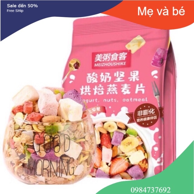 SẴN HÀNG NGŨ CỐC ĂN KIÊNG GIẢM CÂN MIX HẠT, SỮA CHUA KHÔ CHUẨN NỘI ĐỊA