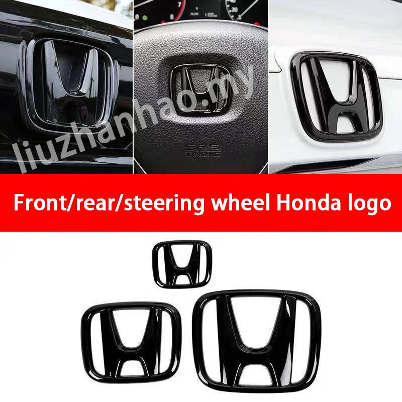 Honda jazz / city / hrv / civic / brv / logo Chữ h Màu Đen Sáng Bóng  1 Miếng Dán Không Phai Màu