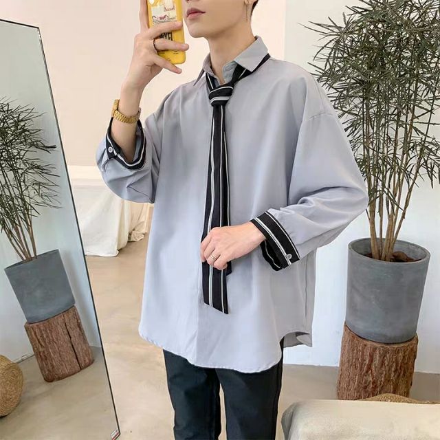 [ FREE SHIP ĐƠN 99K ]_Sét áo sơ mi+ cà vạt