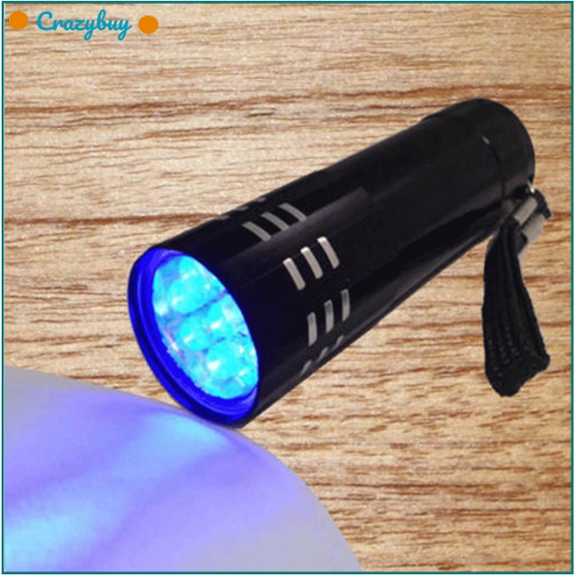Cr Đèn Pin Uv 9 Bóng Led Mini Chống Nước Đa Năng Tiện Dụng