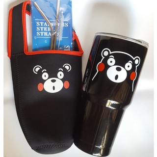 Combo ly giữ nhiệt gấu đen kumamon 900ml