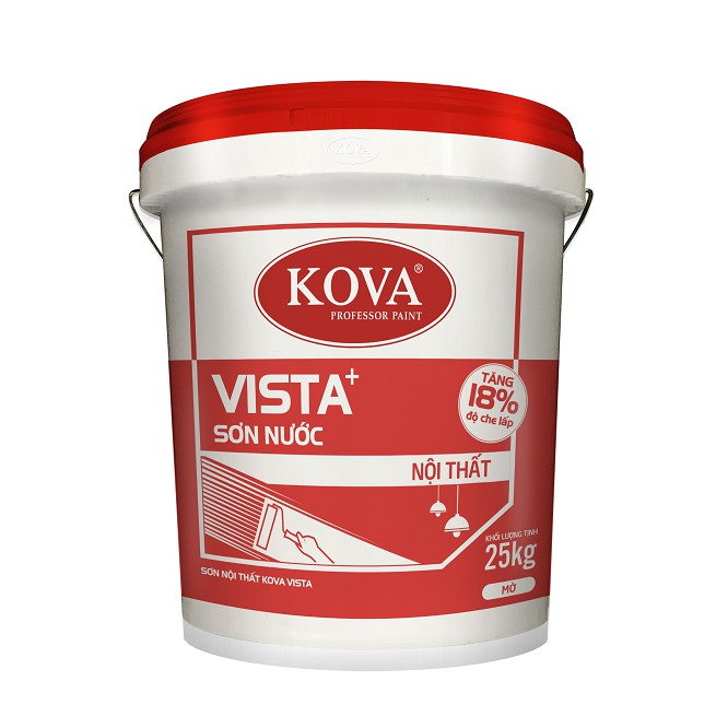Sơn nội thất bề mặt mờ Kova Vista+ Thùng 5Kg