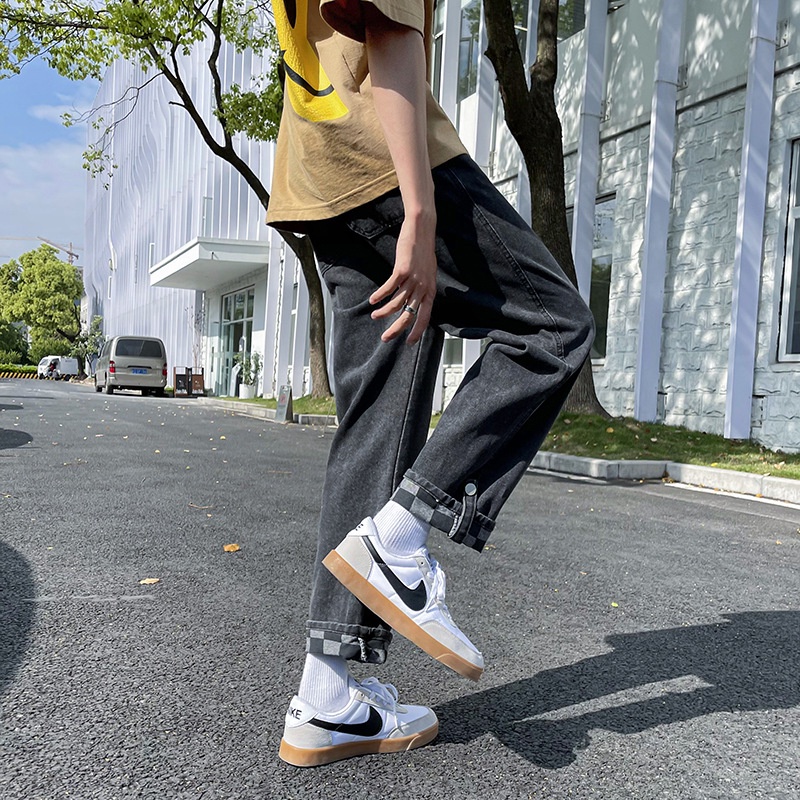 Quần Jeans Dài Ống Rộng Phong Cách Đường Phố Hàn Quốc Cho Nam TF1