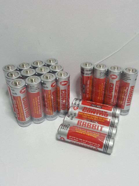 Pin con thỏ combo 40 viên