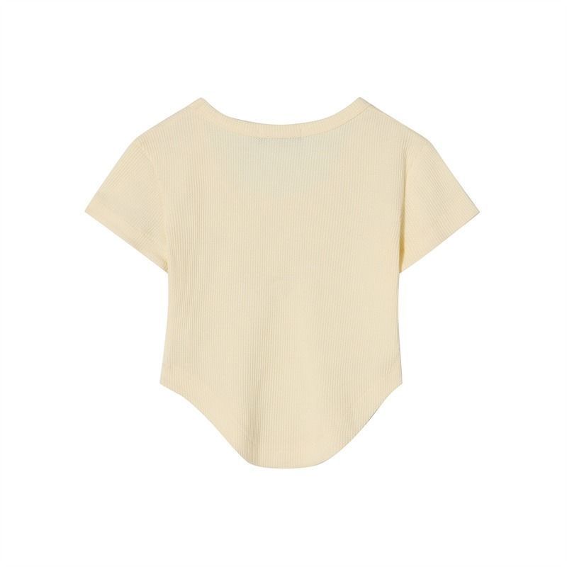 Áo Thun Nữ Tay Ngắn Dáng Ôm Cổ Chữ U