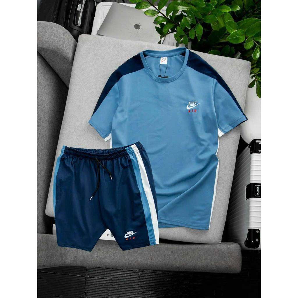 Bộ thể thao cổ tròn viền vai