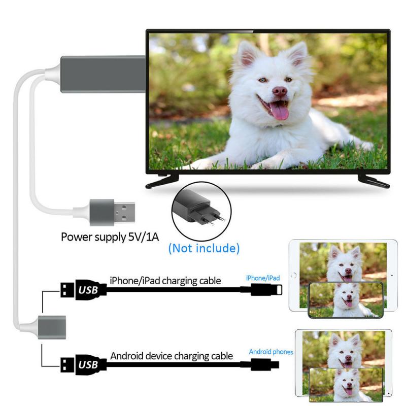 ANDROID Cáp Chuyển Đổi 3 Trong 1 Micro Usb / Hdmi / Hml Kabel 1080p Mhl Micro Usb Sang Hdmi 4kx2k Hd Cho Iphone Ipad Tv Máy Chiếu