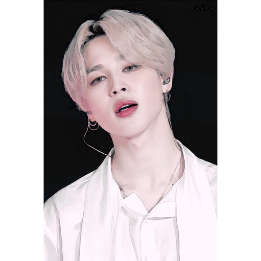 Poster dán tường trang trí phòng ngủ tranh vẽ Jimin BTS