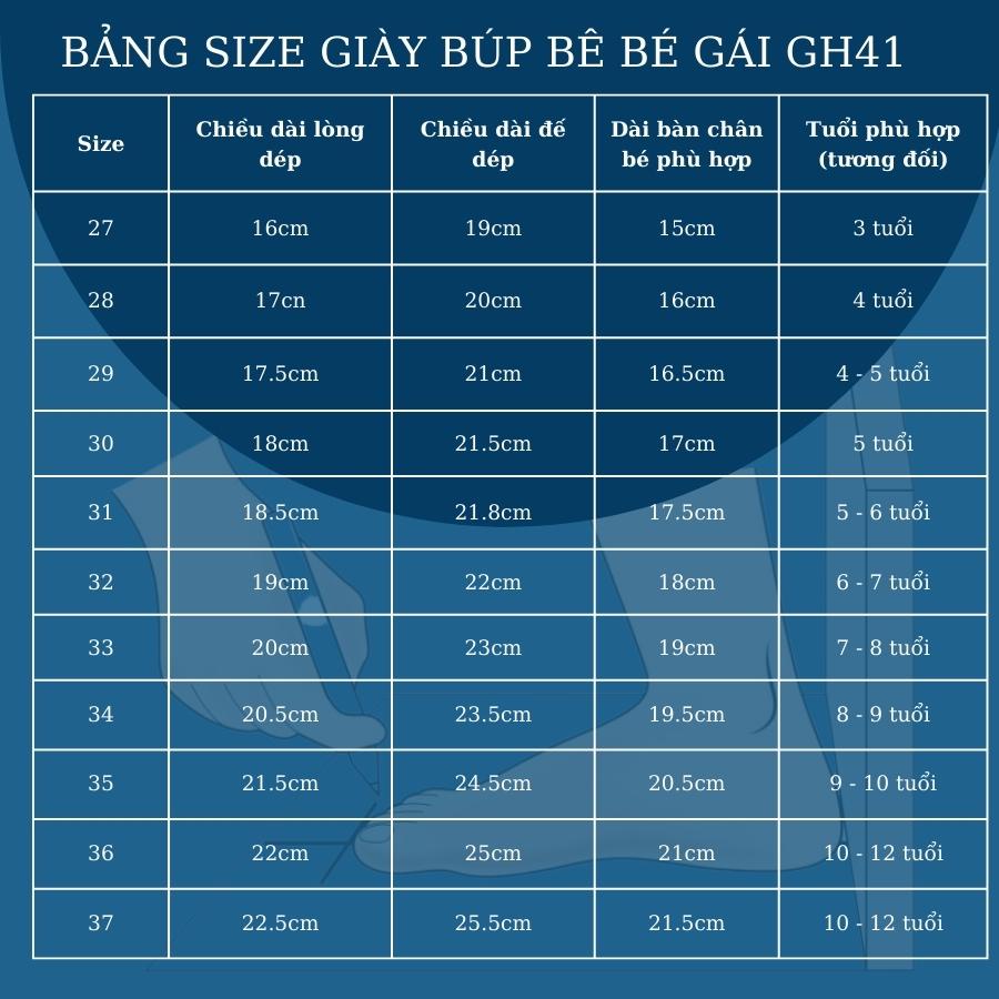 Giày đen cho bé gái 3 - 12 tuổi búp bê điệu đà và duyên dáng đi học đi chơi phong cách Hàn Quốc GH41