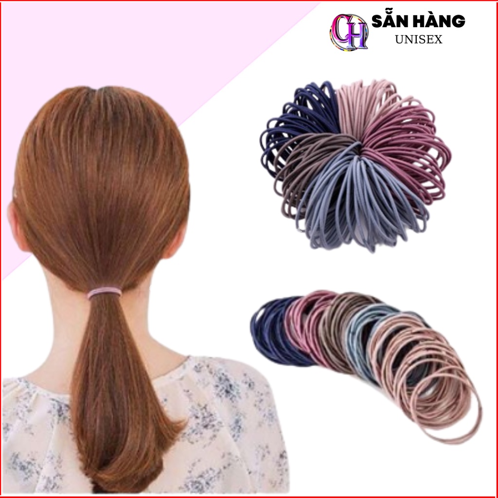[RẺ VÔ ĐỊCH] Combo 3 sợi thun buộc tóc nhiều màu Orin K109