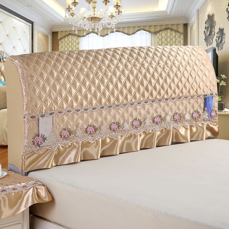 Vỏ Bọc Đầu Giường Chất Liệu Nỉ Dày Dặn Chống Bụi Bảo Vệ Toàn Diện
