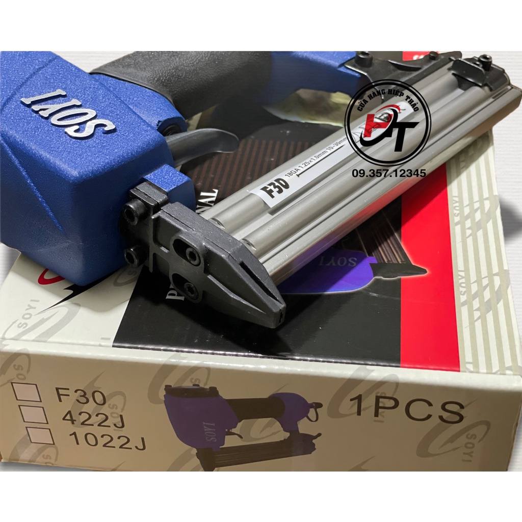 Súng bắn đinh gỗ thẳng F30 máy bắn ghim hơi Soyi SBD-F30-SY