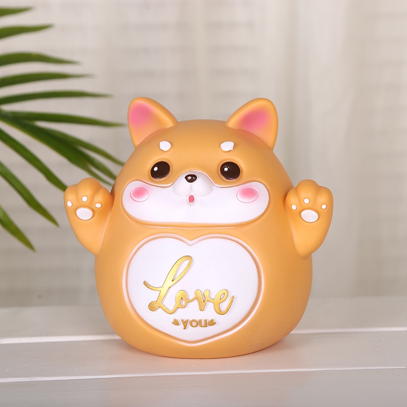 Ống Heo Tiết Kiệm Hình Mèo Nâu Hoạt Hình Đáng Yêu Dành Cho Trẻ