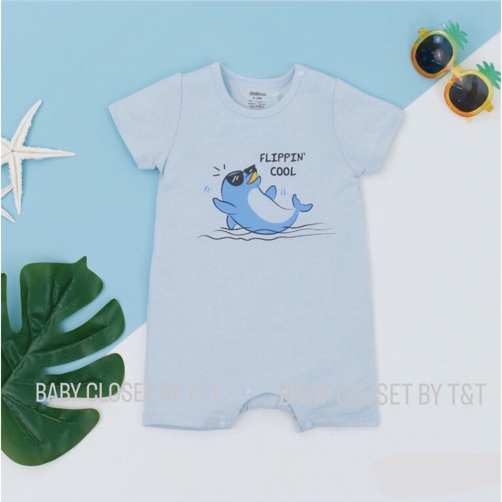 [CHÍNH HÃNG] Bộ body sơ sinh cộc tay mềm mại họa tiết trẻ em đáng yêu ASBB059BDX Zose