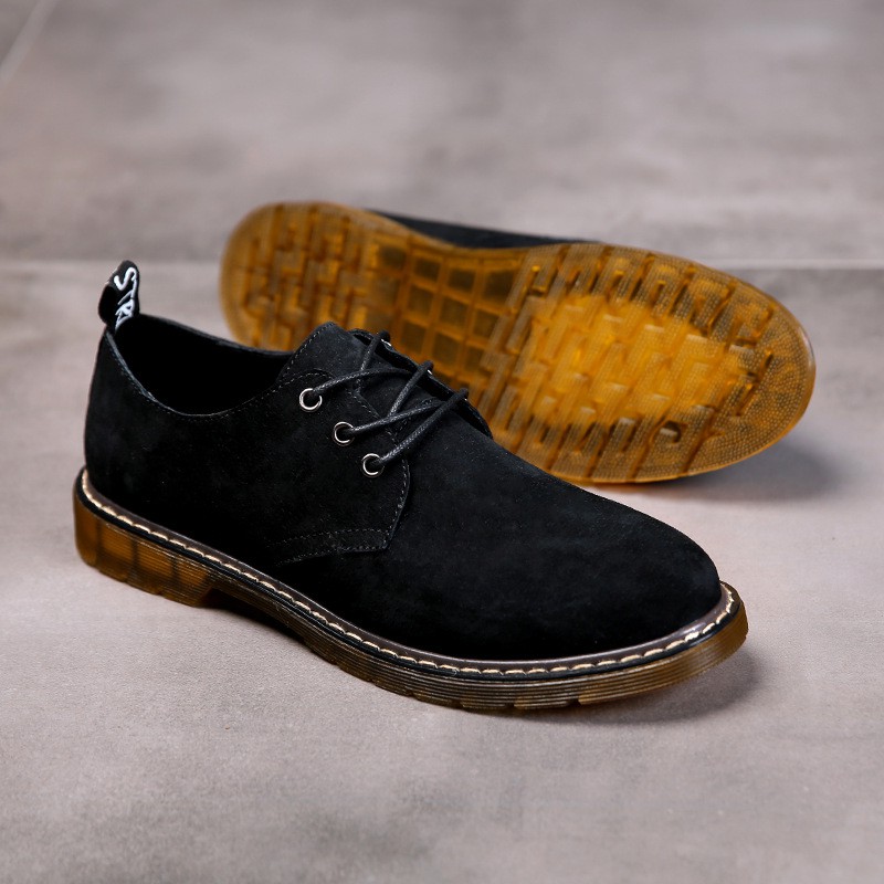 Giày Đốc nam da bò lộn 2 màu nâu và đen giá tốt.