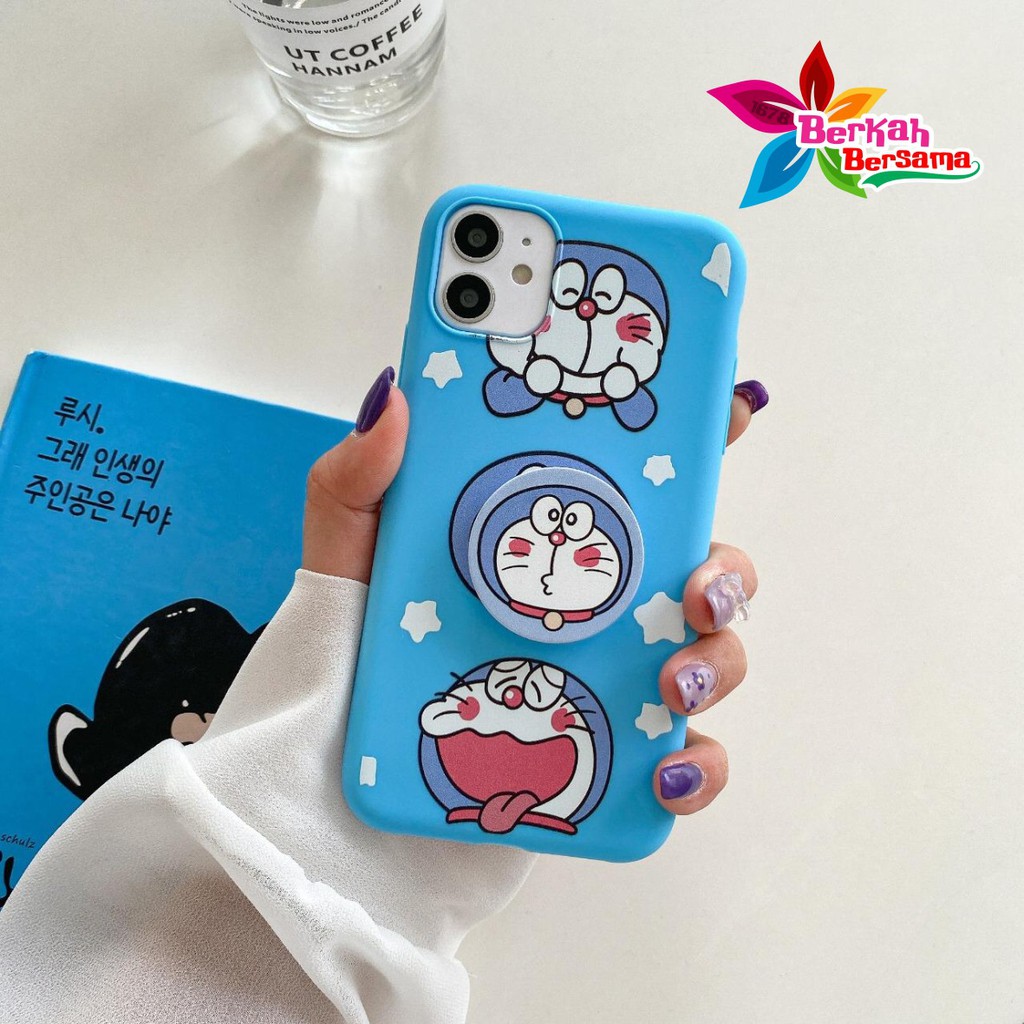 Ốp Điện Thoại Mềm Có Giá Đỡ Hình Doraemon Cho Vivo Y53 Y71 Y71I Y81C V5 V5S Lite Y65 Y69 Bb4435