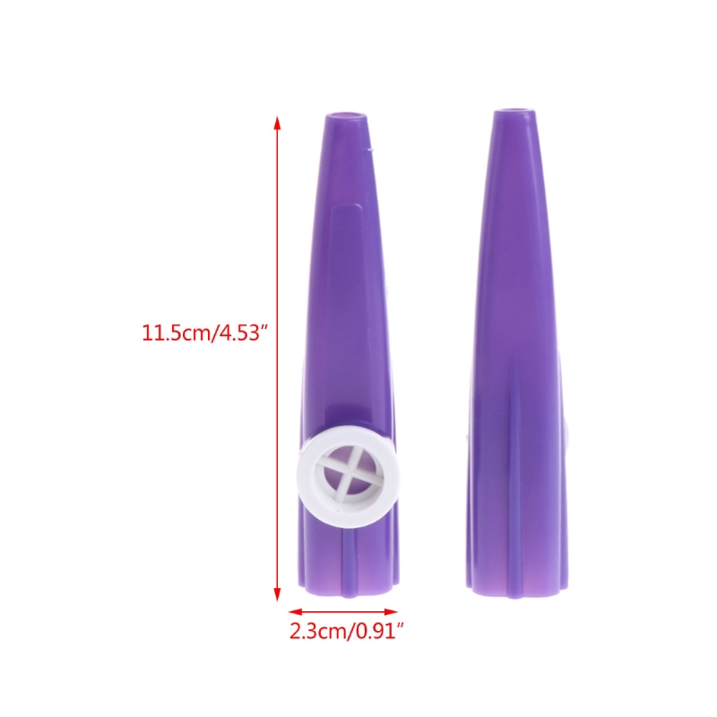 Set 5 ống thổi kèn Kazoo bằng nhựa nhiều màu sắc