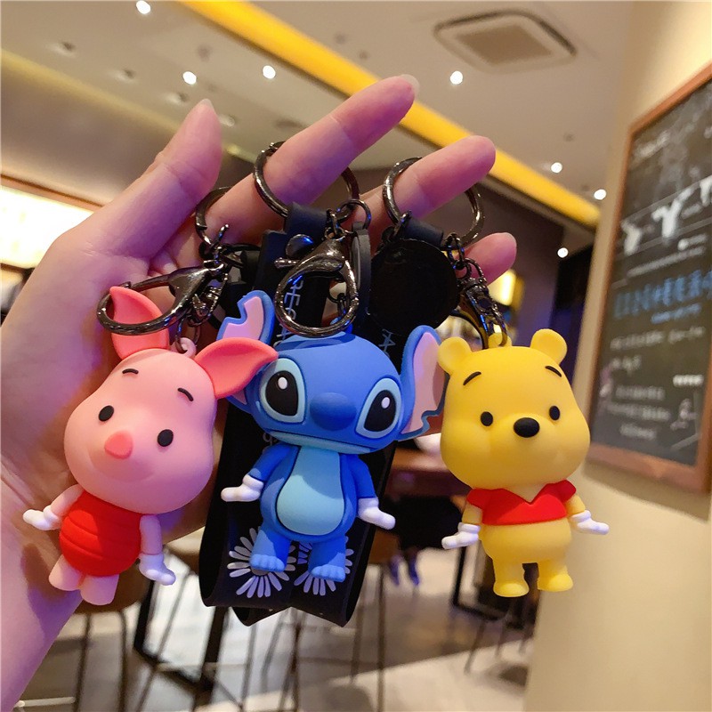 Móc khóa dây da hình hoa cúc xinh xắn