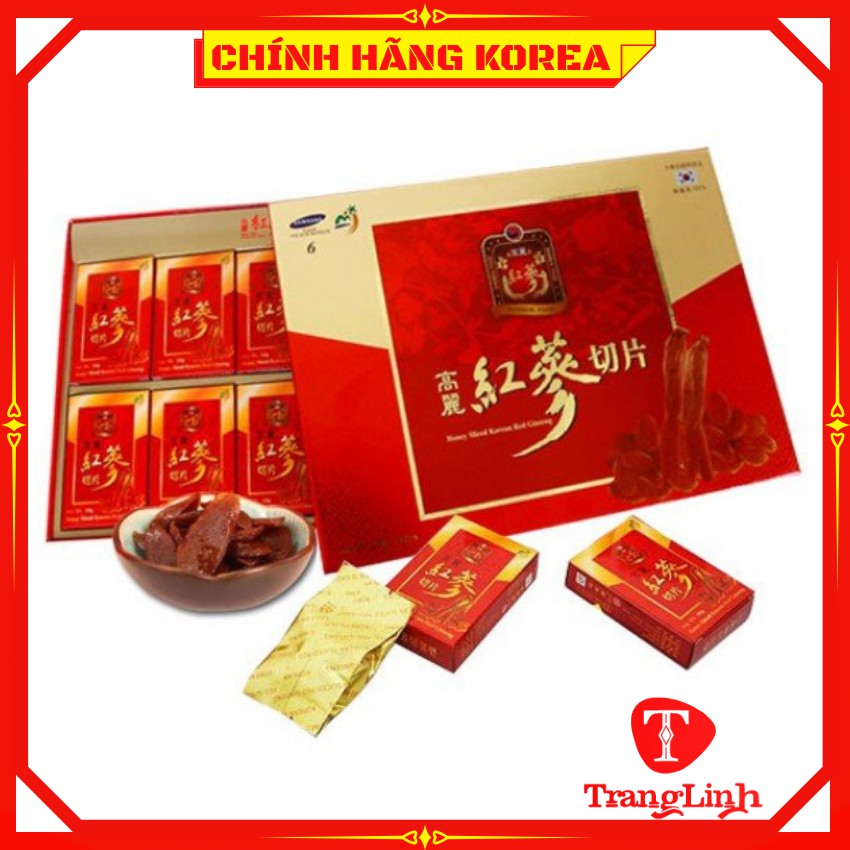 Hồng sâm thái lát tẩm mật ong Sambok hàn quốc, hộp 200gr - Sâm tẩm mật ong chính hãng - tranglinhkorea