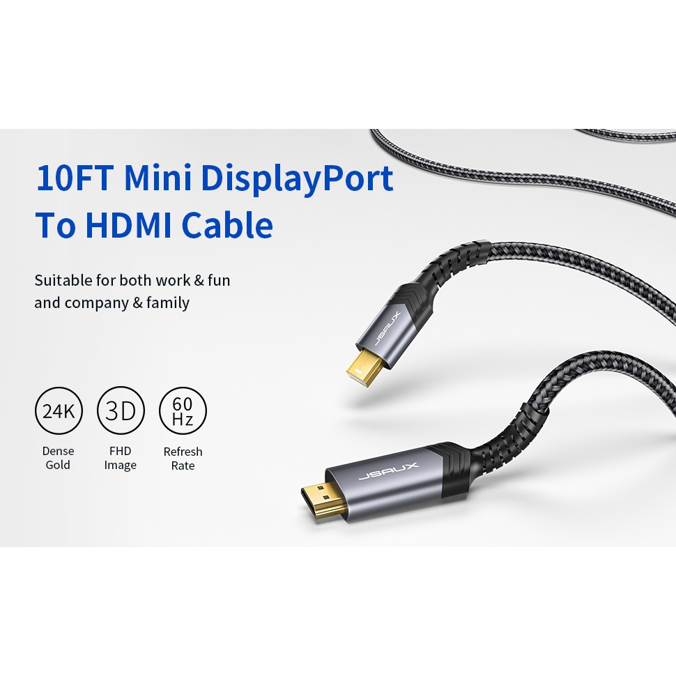 Dây Cáp Hdmi JSAUX Dài 3m Cho Macbook Air / Pro / Surface Pro