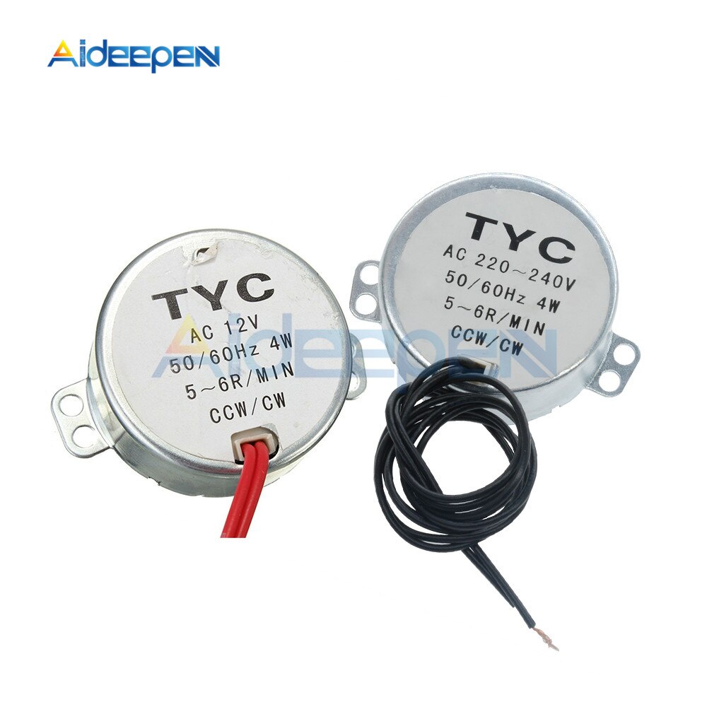 Động Cơ Đồng Bộ Hóa Ac 12v Ac 100-127v 220-240v 50 / 60hz 1.4rpm-60rpm 4w Tyc-50
