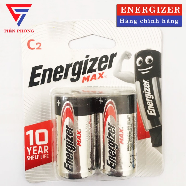 [VỈ 2 VIÊN] Pin Trung C Alkaline Energizer max chính hãng