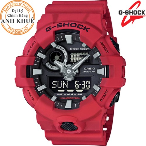Đồng hồ nam dây nhựa G-SHOCK chính hãng Casio Anh Khuê GA-700-4ADR