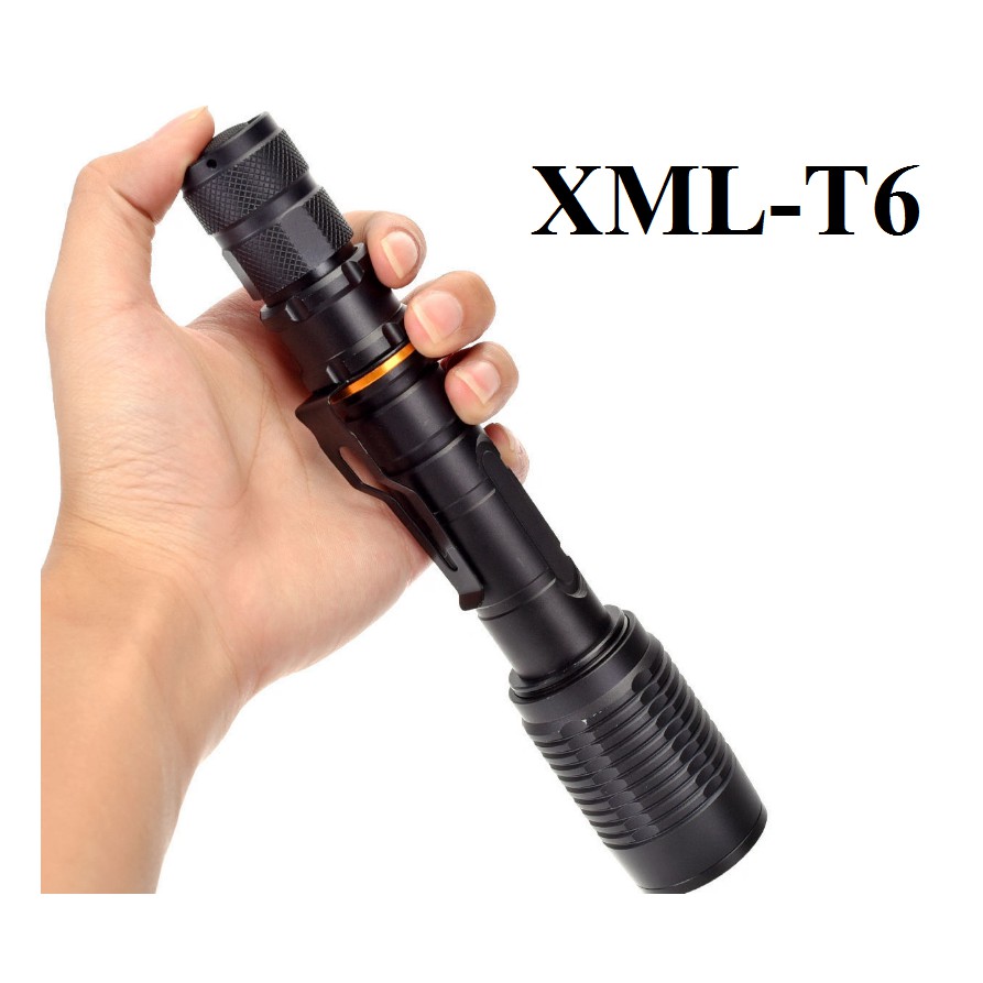 Đèn pin CREE XML-T6 siêu sáng sử dụng 2 pin 3.7v 4200mAh (Tặng kèm sạc)