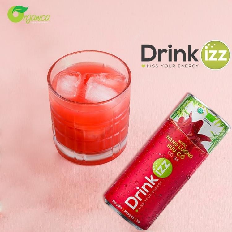 Nước Tăng Lực Tự Nhiên Hữu Cơ Drinkizz 250ml, Nước Uống Organic