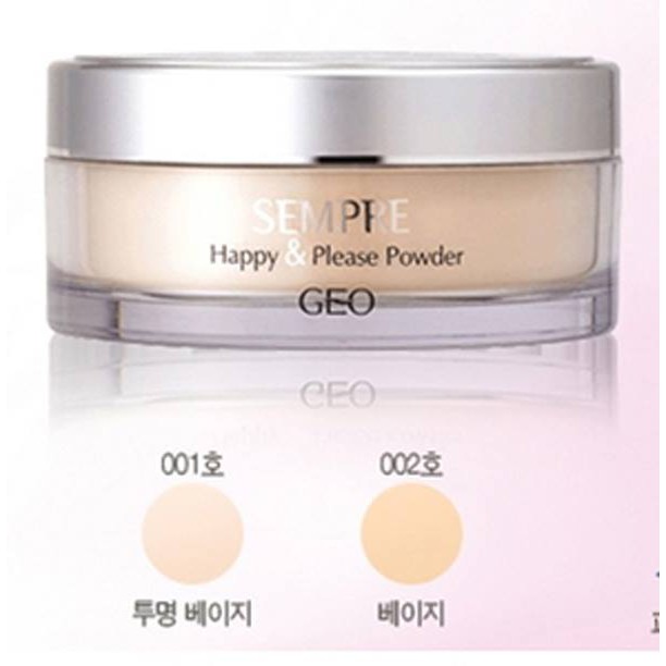 Phấn phủ bột mịn da GEO Sempre Happy & Please Powder Hàn Quốc 25g - No.1 Tone sáng