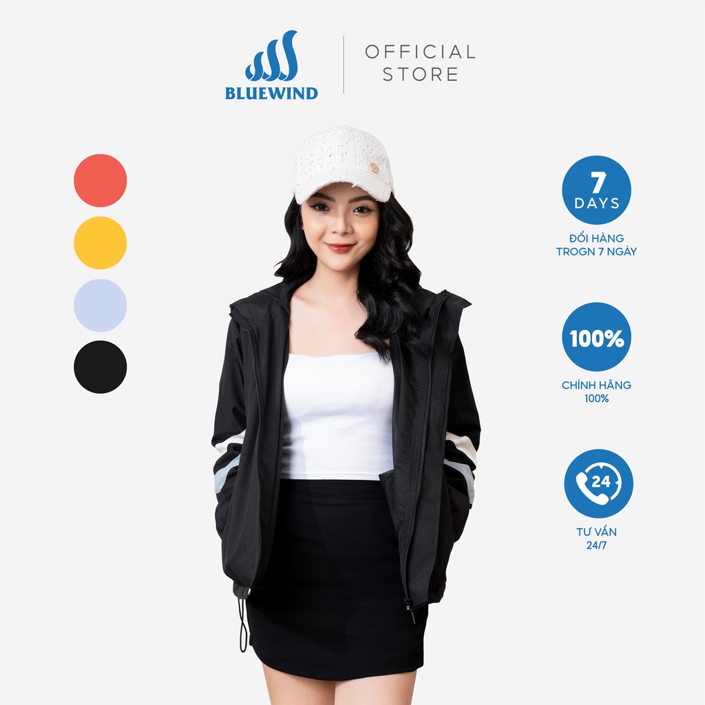 Áo Khoác Gió Nữ BLUEWIND 2 Lớp Cao Cấp, Áo Gió Chống Nước Cản Gió Bụi Bẩn B110