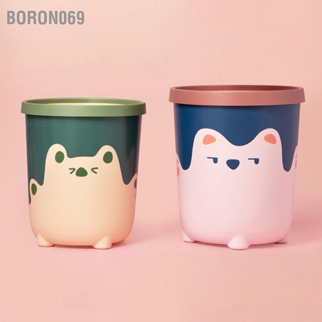Thùng rác Hình chú gấu dễ thương Dung tích lớn cho Phòng tắm ngủ bếp khách Boron069