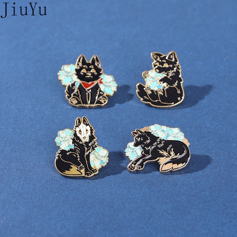 Huy Hiệu Cài Áo Hình Sói Sáng Tạo