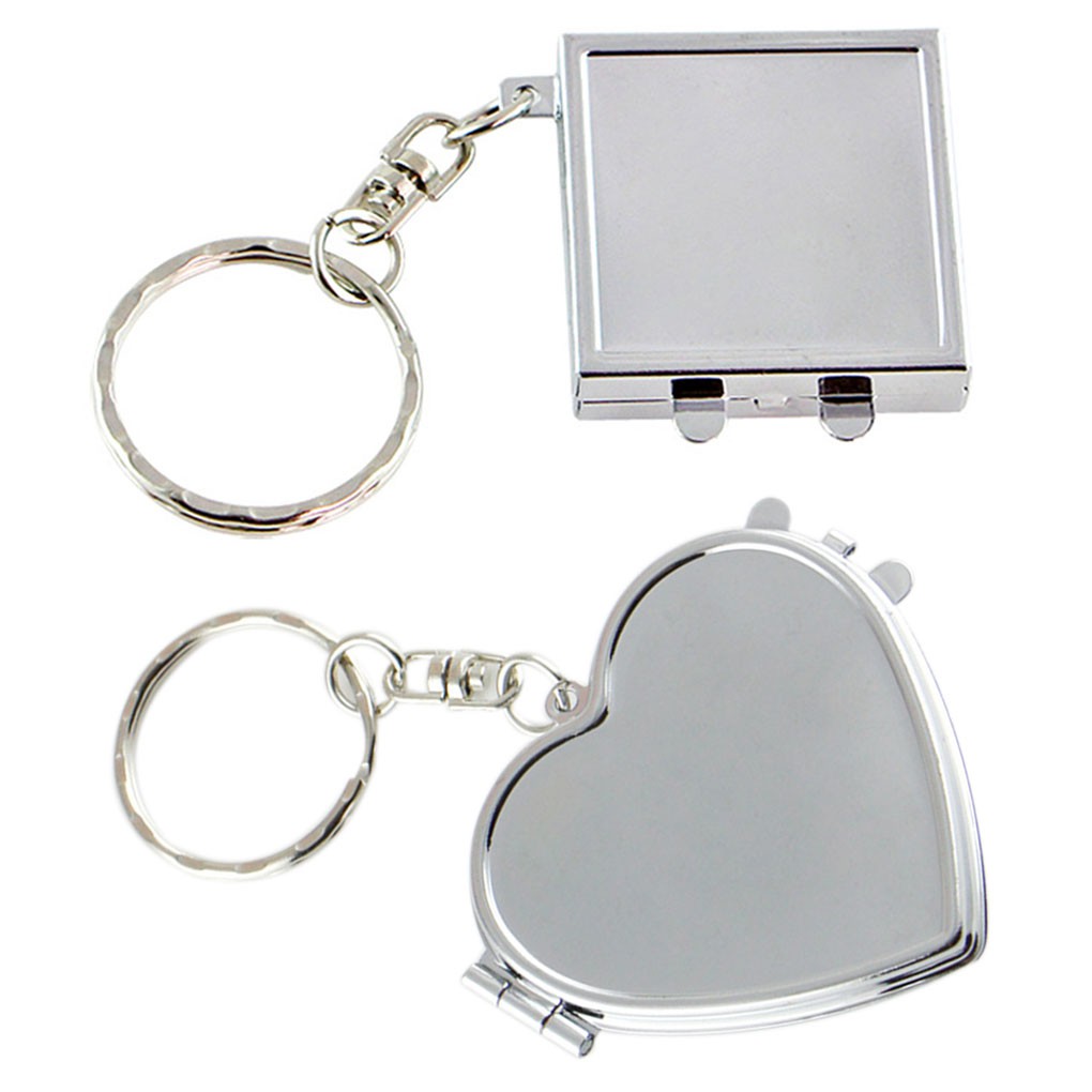 [Hàng mới về] Gương trang điểm mini thiết kế kiểu trái tim tiện lợi