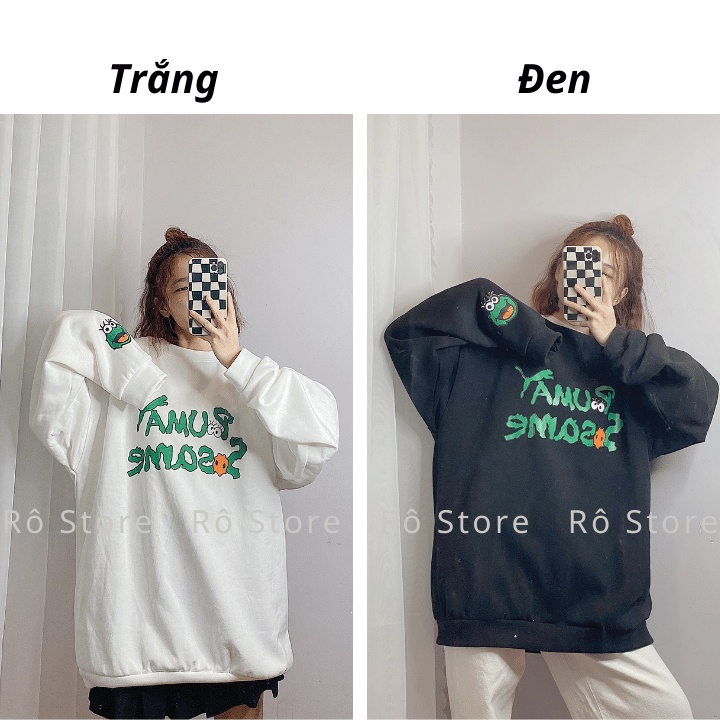 Áo sweater nữ/Áo nỉ form rộng tây bồng unisex dễ phối đồ hình in thú cưng cute chất nỉ bông dày dặn RÔ STORE SW28 | BigBuy360 - bigbuy360.vn
