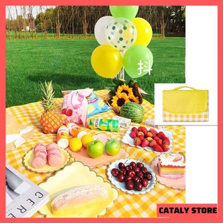 Thảm picnic, dã ngoại, thảm du lịch Chống thấm nước, họa tiết caro, gấp gọn tiện lợi - 2 kích thước khách chọn màu!