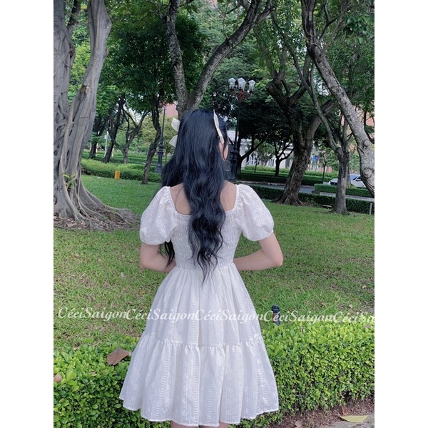 Đầm Mabel trắng